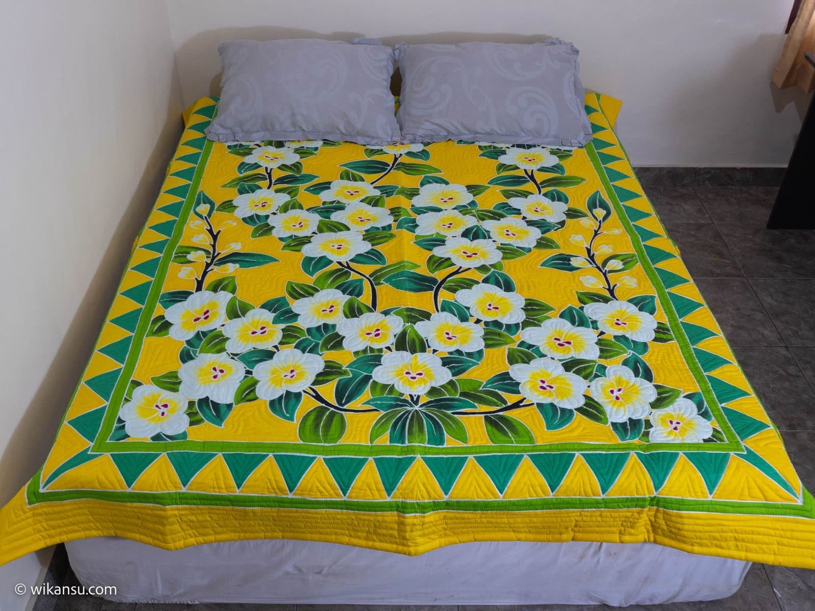 Yellow Bali Frangipani Flowers (Full Stitch)